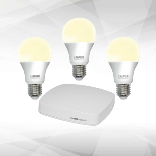HomePilot -  Pack de démarrage ampoule E27 blanc et couleur, Zigbee 3.0, compatible assistant vocaux HomePilot  - Contrôle de la maison