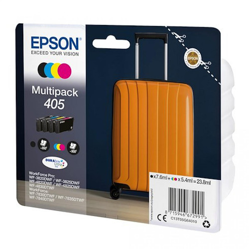 Epson - Epson 405 Pack 4 cartouches noire + couleurs pour imprimante jet d'encre Epson  - Toner