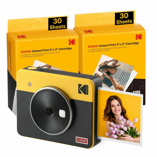 Kodak - Appareil Photo Instantané Kodak MINI SHOT 3 RETRO C300RY60 Jaune Kodak  - Photo & vidéo reconditionnées