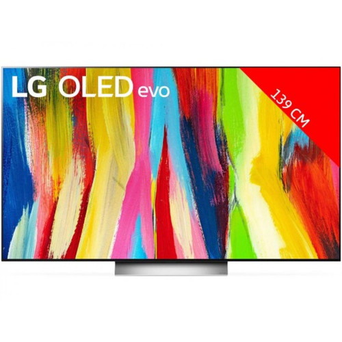 LG - TV OLED 4K 55" 139 cm - OLED55C25 2022 LG  - Seconde Vie Eclairage de soirée