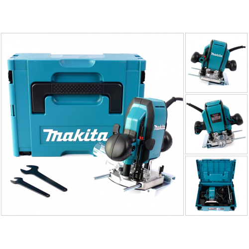 Makita - Makita RP 0900 J - Défonceuse 900 watts 8 mm + Coffret système MAKPAC Makita  - Poncer, Raboter & Défoncer