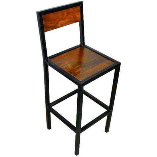 Mathi Design - FACTORY - Chaise haute en acier et bois 75 cm Mathi Design  - Tabourets