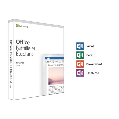 Microsoft - Office Famille et Etudiant 2019 - Licence Perpétuelle - 1 utilisateur - A télécharger Microsoft  - Logiciels