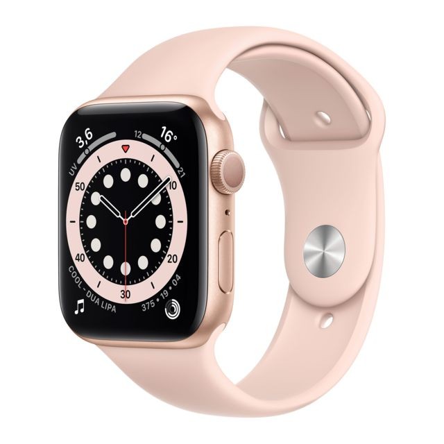 Apple - Watch Series 6 - GPS - 44 - Alu Or  Bracelet Sport Rose - Regular Apple  - Occasions Montre et bracelet connectés
