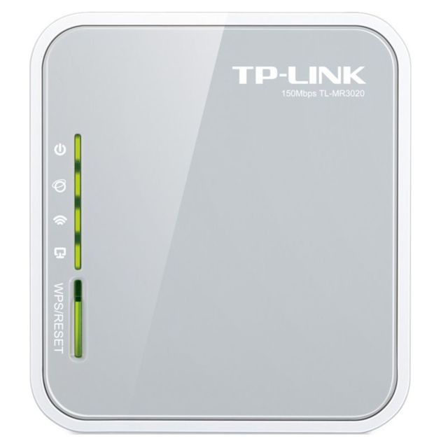 Modem / Routeur / Points d'accès TP-LINK TP-LINK TL-MR3020 routeur sans fil Monobande (2,4 GHz) Fast Ethernet 3G 4G Gris, Blanc