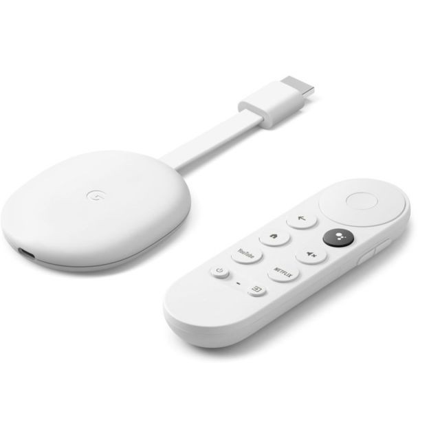 GOOGLE - Chromecast avec GoogleTV - Blanc Neige GOOGLE  - Passerelle Multimédia
