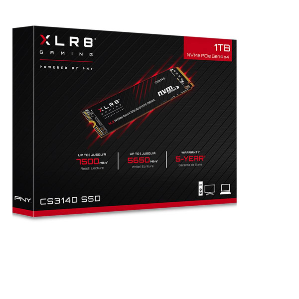 CS3140 1TB - M.2 NVMe GEN4 - Noir + XLR8 MAKO RGB 32 Go (2 x 16 Go) DDR5 6400 MHz CL40 PNY