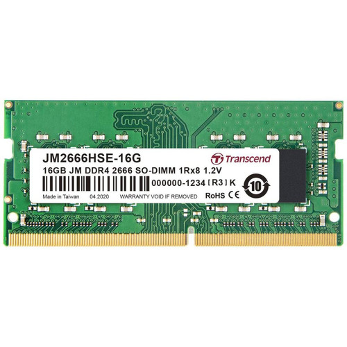 Transcend - JetRAM -  16 Go - DDR4 - SO DIMM 260 broches - 2666 MHz - CL19 Transcend  - RAM PC 16 Go DDR4 RAM PC