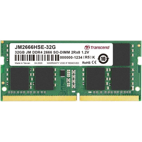 Transcend - JetRAM - 32 Go - DDR4 - SO DIMM 260 broches - 2666 MHz - CL19 Transcend  - Memoire pc reconditionnée