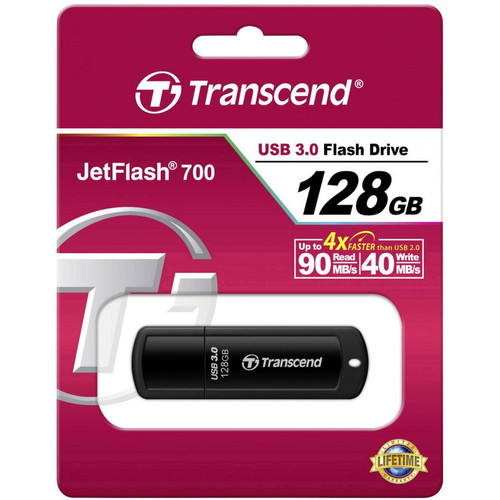 Clés USB JetFlash 700 -128 Go Noir
