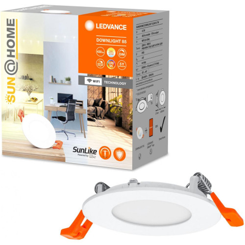Ledvance - Sun@home smart+ slim downlight 85 mm variation de blanc Ledvance - Lampe connectée Non compatible philips hue