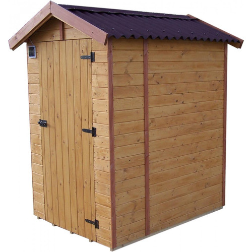 Habrita - Abri EDEN toilettes sèches bois massif avec plancher avec panneau épaisseur 16 mm avec lave-mains Habrita  - Abris de jardin en bois
