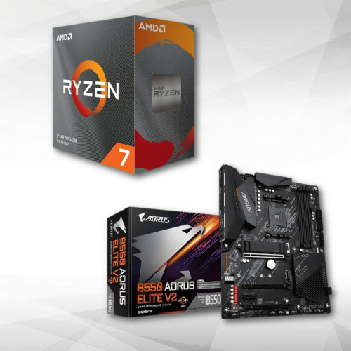 Amd - Ryzen™ 7 5700X - 4.6/3.4GHz + B550 AORUS Elite V2 Amd  - Kits évolution AMD Kit d'évolution