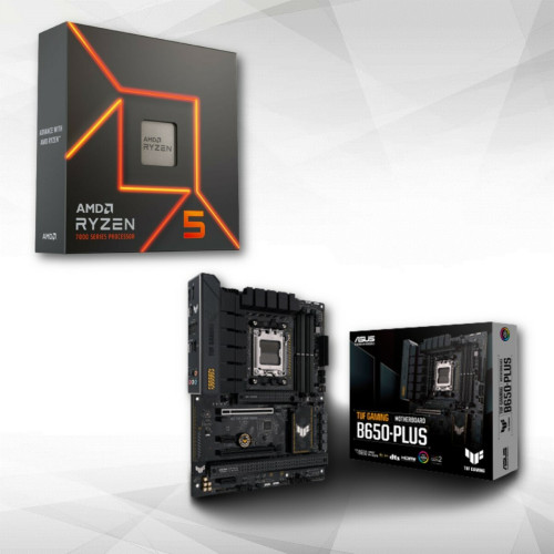 Asus - TUF GAMING B650-PLUS + AMD Ryzen 5 7600X (4.7 GHz / 5.3 GHz) Asus  - Kit d'évolution