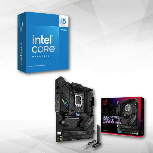 Kit d'évolution Asus ROG STRIX B760-F GAMING WIFI + Intel Core i5-14600K (3.5 GHz / 5.3 GHz)