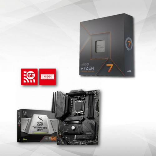 Amd - Ryzen 7 7700X - 4.5/5.4 Ghz + MAG B650 TOMAHAWK WIFI Amd  - Kits évolution AMD Kit d'évolution