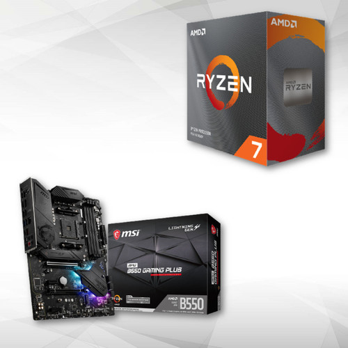 Amd - Ryzen™ 7 5700X - 4.6/3.4GHz + AMD MPG B550 GAMING PLUS - ATX Amd  - Black Friday Kit d'évolution