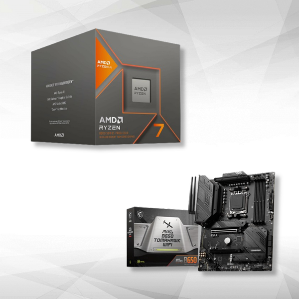 Processeur AMD Amd Ryzen 7 8700G Wraith Spire (4.2 GHz / 5.1 GHz) + MAG B650 TOMAHAWK WIFI