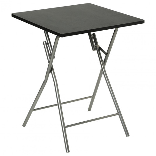 3S. x Home - Table Pliante Noir Piétement en Acier Gris PRACTY 3S. x Home  - 3S. x Home