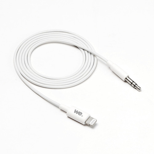 We - WE Câble Audio Auxiliaire pour iPhone 3,5 mm Cordon de Voiture Câble vers 3,5 mm Adaptateur pour iPhone/iPad/iPod Lien vers des Ecouteurs/Voiture/Haut-parleurs Prise en Charge de Tous Les iOS,1M -Noir We  - Câble Lightning