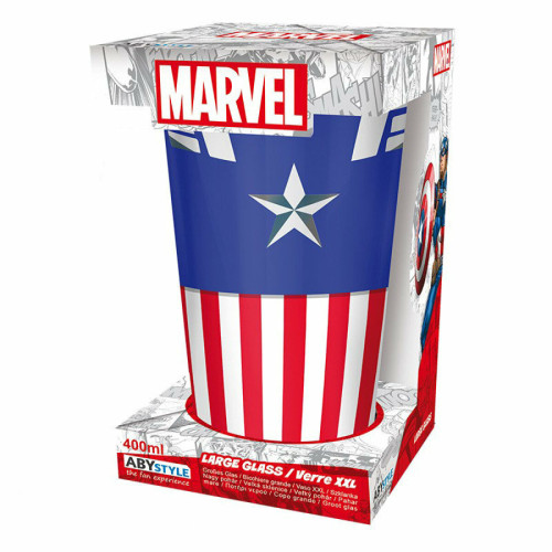 Goodies Abysse Corp Abysse Marvel - Captain America Grand verre, 400ml