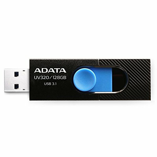 Clés USB ADATA UV320 128Go USB 3.1 (3.1 Gen 2) Capacity Noir, Bleu lecteur USB flash - Lecteurs USB flash (128 Go, USB 3.1 (3.1 Gen 2), USB Type-A connector, Slide, 7,9 g, Noir, Bleu)