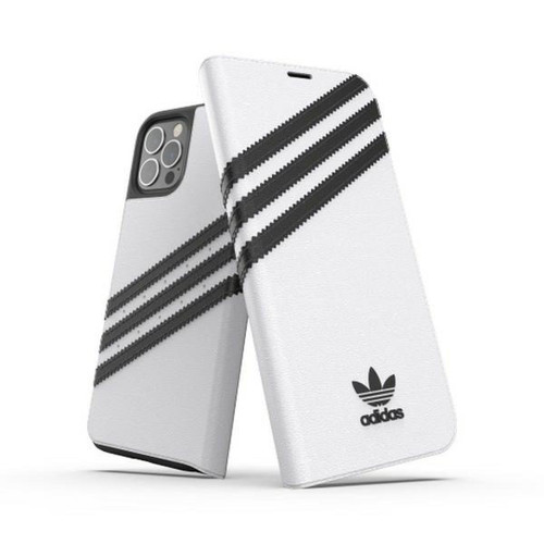 Adidas - adidas or booklet coque pu iphone 12/12 pro 6,1" biało noir/blanc noir 42248 Adidas  - Adidas