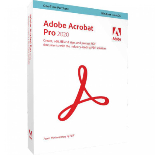 Adobe - Acrobat Pro 2020 - Licence Perpétuelle - 2 postes Adobe  - Logiciel word excel powerpoint