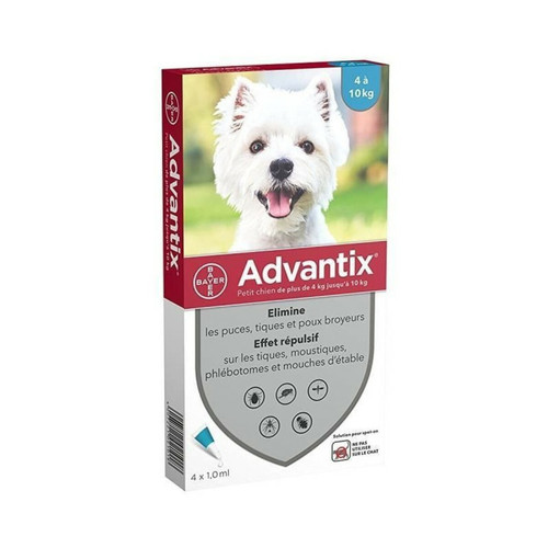 Advantix - ADVANTIX 4 pipettes antiparasitaires - Pour petit chien de 4 a 10kg Advantix  - Advantix