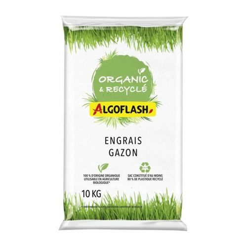 Algoflash - Engrais Gazon 100% Végétal - ALGOFLASH NATURASOL NATURASOL - Organic et Recyclé - 10kg Algoflash  - Algoflash