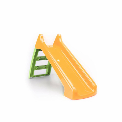 sweeek - Petit toboggan avec connexion à eau orange et vert 120 cm – toboggan premier âge Léo | sweeek sweeek  - Toboggans