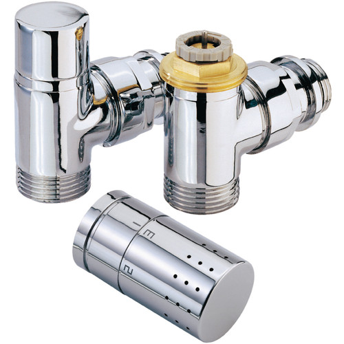 Alterna - kit robinet radiateur - thermostatique - design - chrome - equerre - 15 x 21 - alterna kit2th Alterna  - Alterna