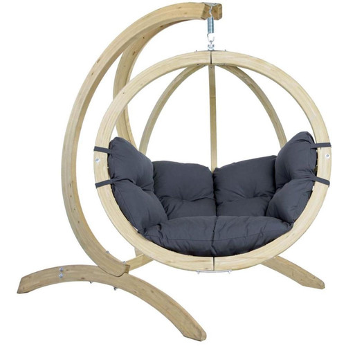 Amazonas - Ensemble fauteuil suspendu Globo chair avec support anthracite - coussin imperméable. Amazonas  - Fauteuil Suspendu Hamac