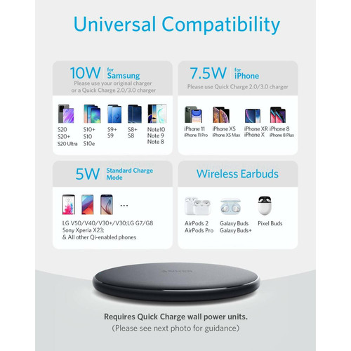 Anker Anker 313 Wireless Charger (Pad) Black