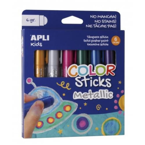 Dessin et peinture Apli 6 Color Stick Metallic