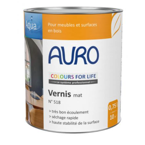 Auro - vernis mat transparent AURO N°518 pour bois (Volume  : 0,75 litre) Auro  - Peinture intérieure Auro