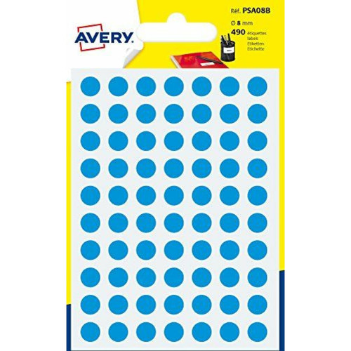 Avery - AVE S/490 PASTILLES Ø8MM BL PSA08B Avery  - Avery