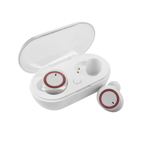 Ecouteurs intra-auriculaires Avizar Écouteurs sans fil Bluetooth et Boîtier de charge Boutons multifonctions 3H Rose