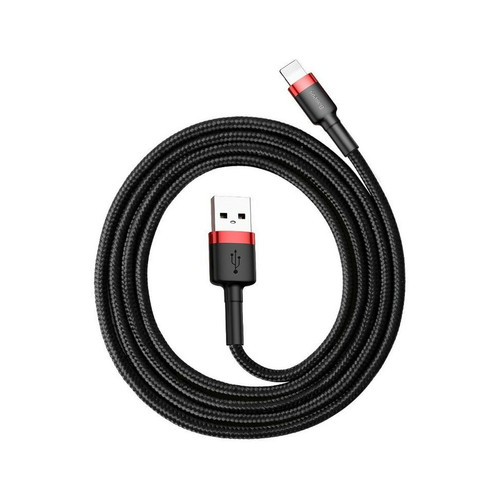 Câble Lightning Baseus Cable Datos Baseus Cafule USB-A - Lightning 1m Negro/Rojo