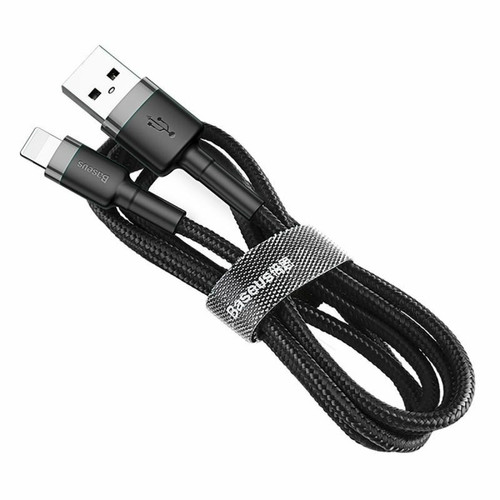 Baseus Baseus - Câble Cafule USB vers Lightning, 2,4 A, 0,5 m (Gris/Noir)