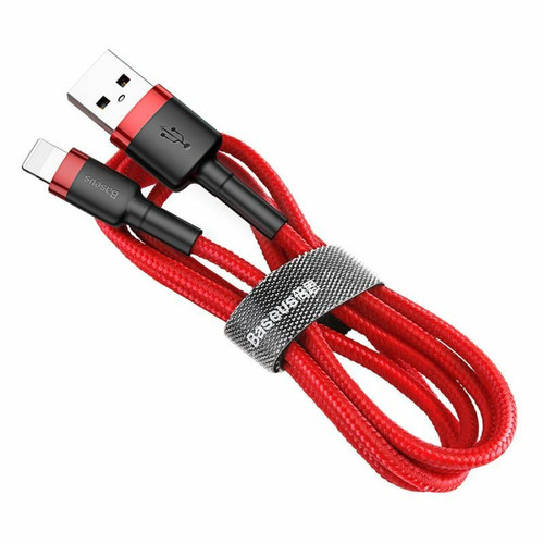 Baseus Baseus - Câble Cafule USB vers Lightning, 2,4 A, 1 m (Rouge)