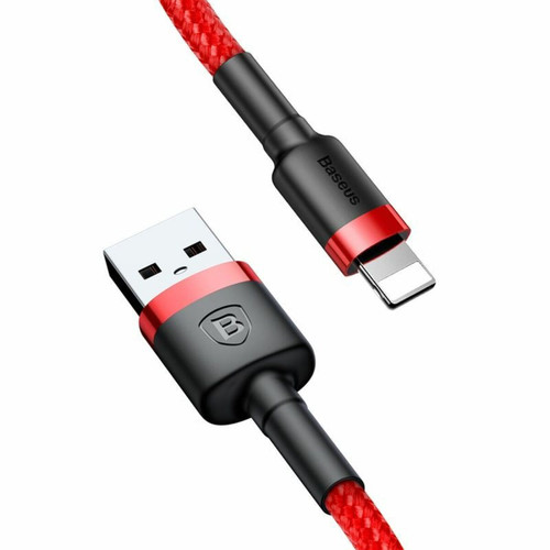 Autres accessoires smartphone Baseus - Câble Cafule USB vers Lightning, 2,4 A, 1 m (Rouge)
