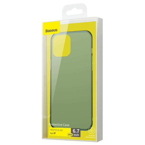 Baseus - baseus iphone 12 pro max coque frosted verre dark green (wiapiph67n-ws06) Baseus  - Coque, étui smartphone Baseus