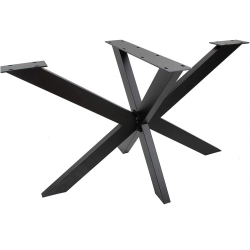 Bcelec - 407002-B Support pied de table SPIDER en acier noir 150x78x71 Châssis de table Piétement meuble Pied en croix Bcelec  - Bcelec