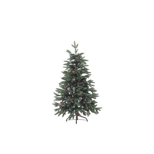Beliani - Sapin de Noël artificiel effet givré avec décorations 120 cm vert DENALI Beliani  - Sapin de Noël Blanc