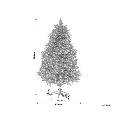Beliani Sapin de Noël artificiel recouvert de neige 180 cm FORAKER