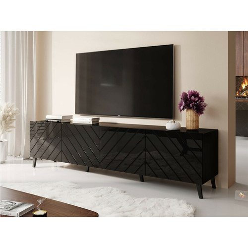 Meubles TV, Hi-Fi Bestmobilier Chloe - meuble TV - 200 cm - style contemporain