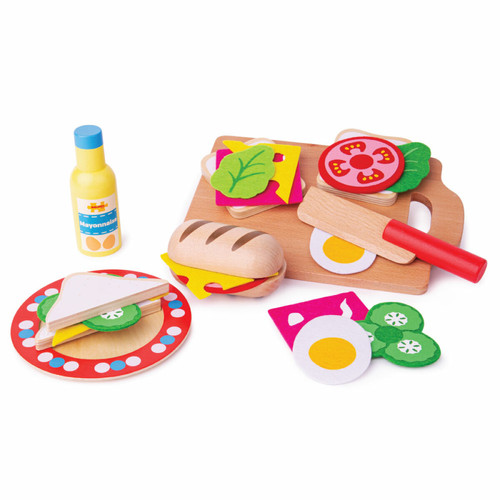 Bigjigs Toys - Ensemble de jeu pour faire des sandwichs Bigjigs Toys  - Cuisine et ménage Bigjigs Toys