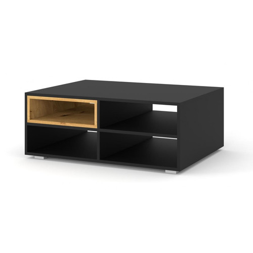 Bim Furniture - Table basse anette M 94x70 cm noir mat / chêne artisan Bim Furniture  - Tables basses Rectangulaire