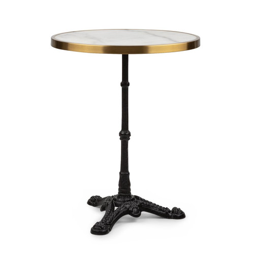 Blumfeldt - Table de bistrot - Blumfeldt - Style Art Nouveau - 57,5 x 72 cm (ØxH) - plateau rond en marbre -  Noir , blanc & or Blumfeldt  - Blumfeldt